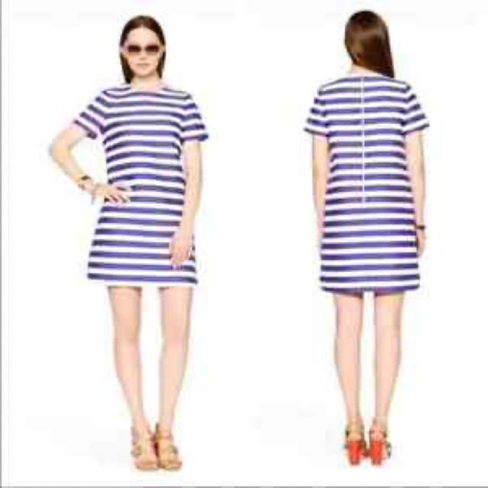 Kate Spade Structured Striped T-Shirt Dress